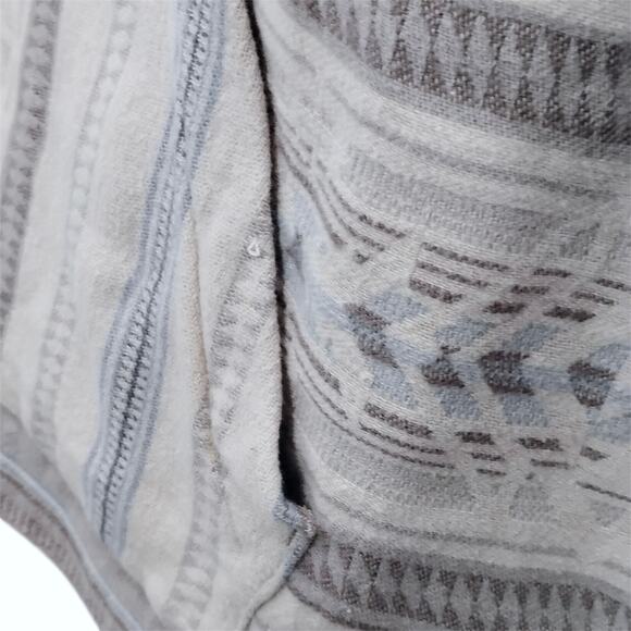Faherty Baja Poncho Hoodie Sweater Aztec Southwestern Print Kangaroo Pocket XS - Picture 3 of 7